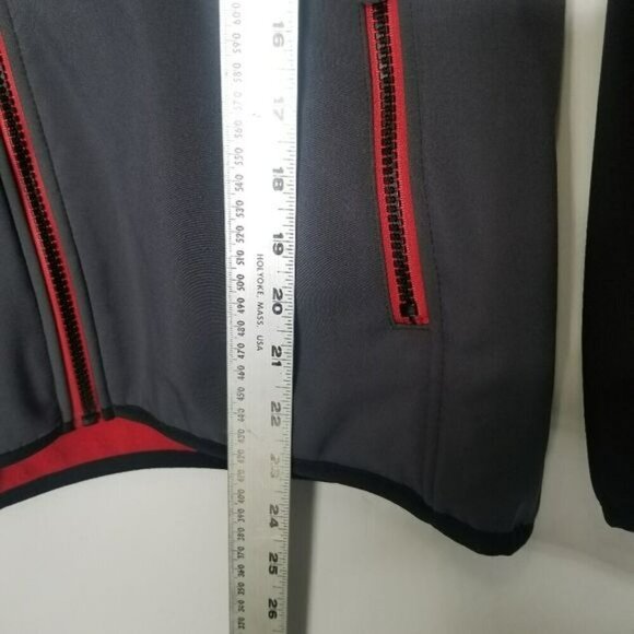 Free Country NWT Grey Black Jacket Boys Large Wind and water Resistant Softshell - Picture 5 of 13